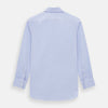 Blue Herringbone Tailored Fit Shirt With Kent Collar