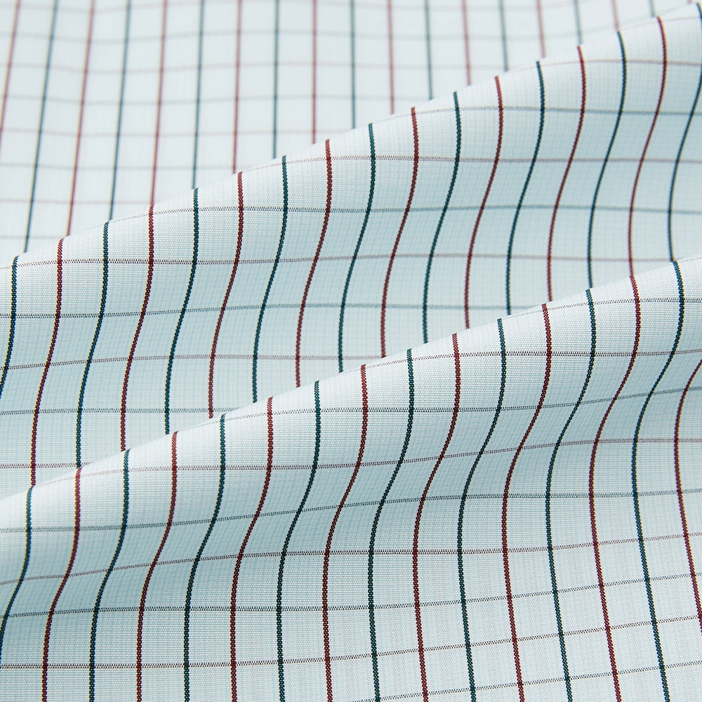 Forest Melange and Red Overlay Grid Check Westminster Shirt