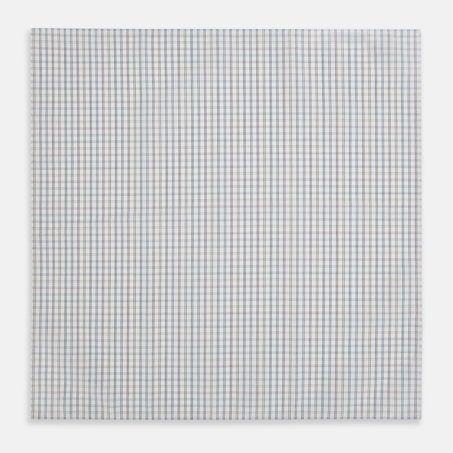 Sky Blue Multi Graph Check Hand-Rolled Handkerchief