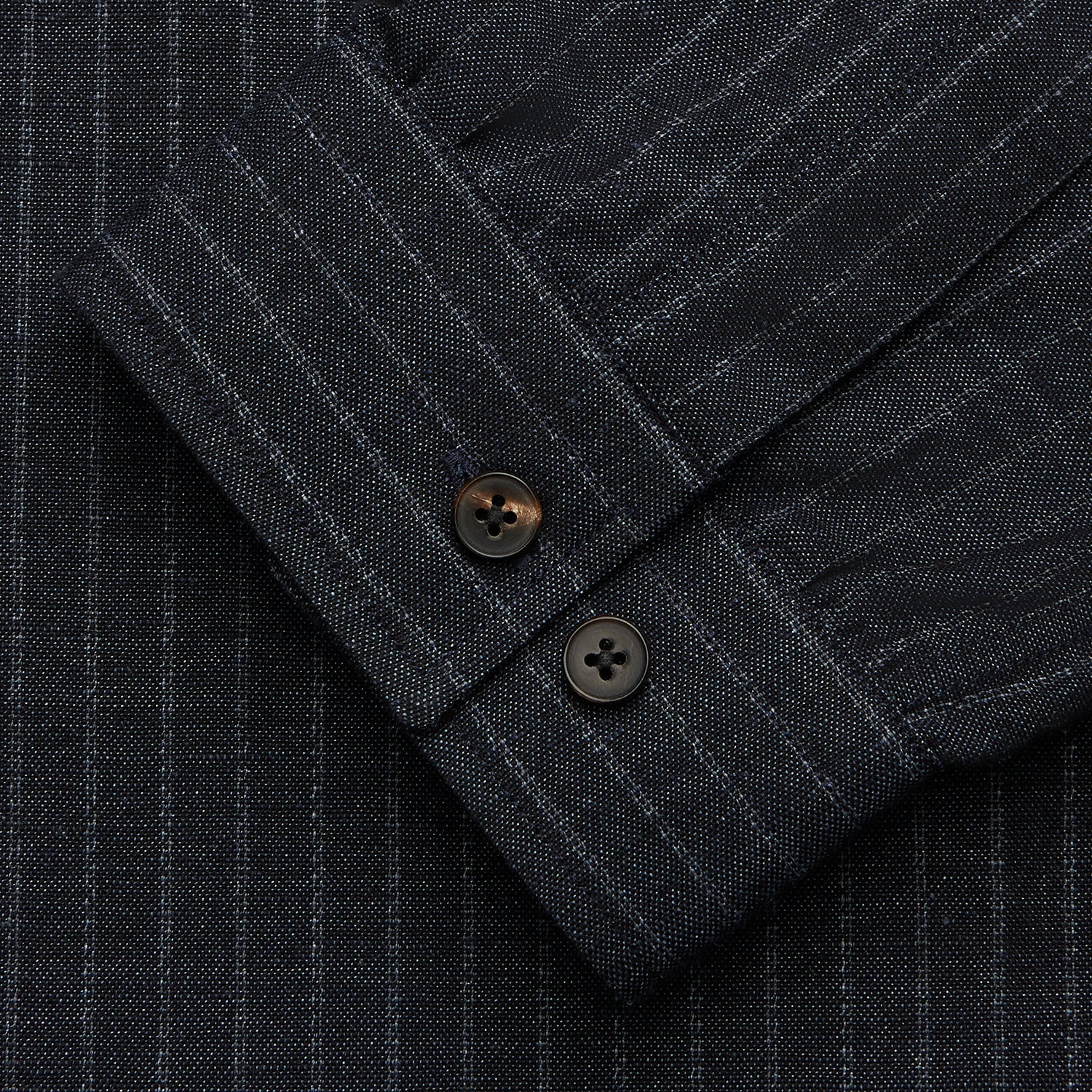 Navy Tailored Pinstriped Shirt Jacket