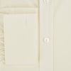 Cream Cotton Shirt with T&A Collar and Double Cuffs