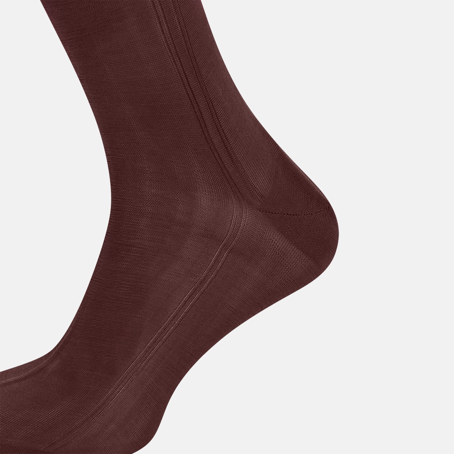 Burgundy Silk Long Socks