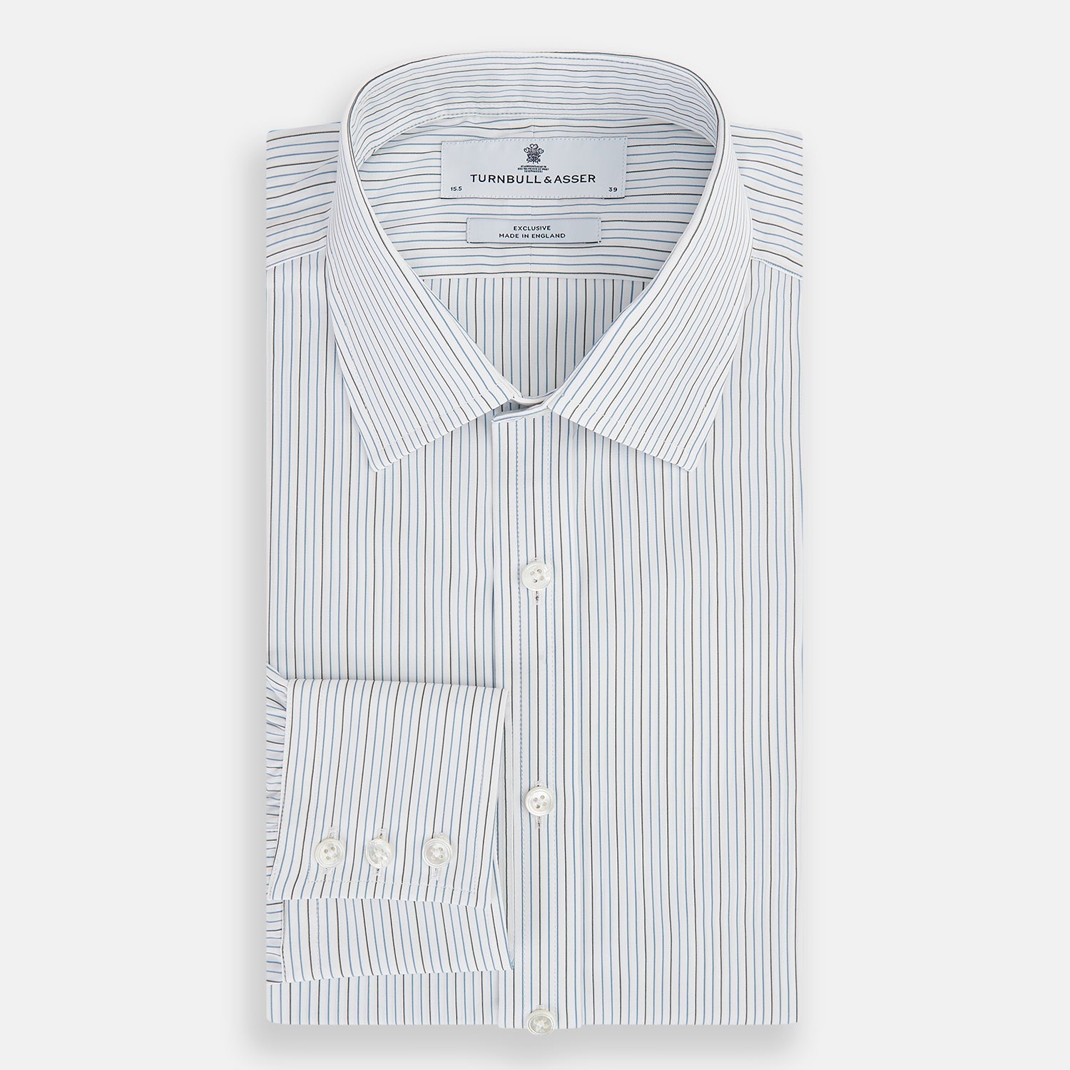 Navy and Brown Pinstripe Mayfair Shirt