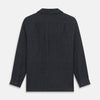 Navy Tailored Pinstriped Shirt Jacket