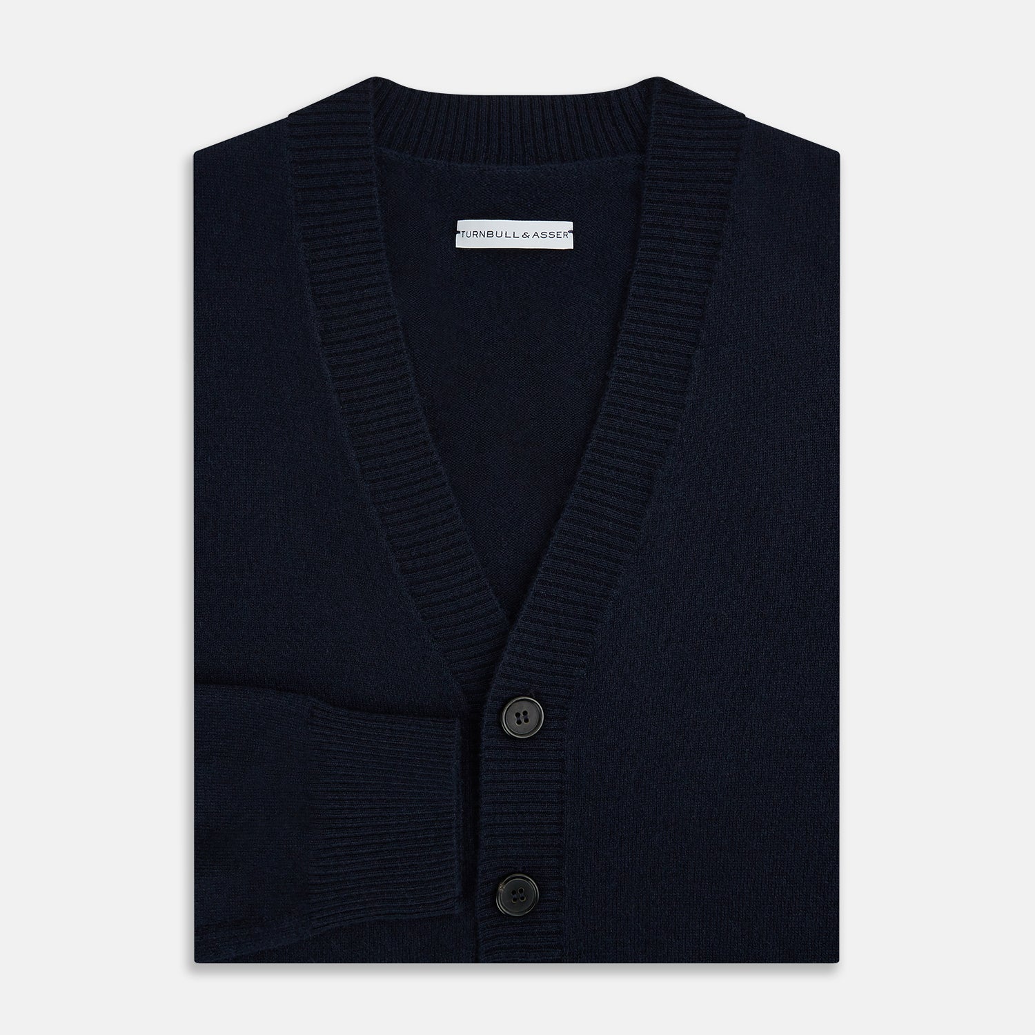 Navy V-Neck Cashmere Cardigan