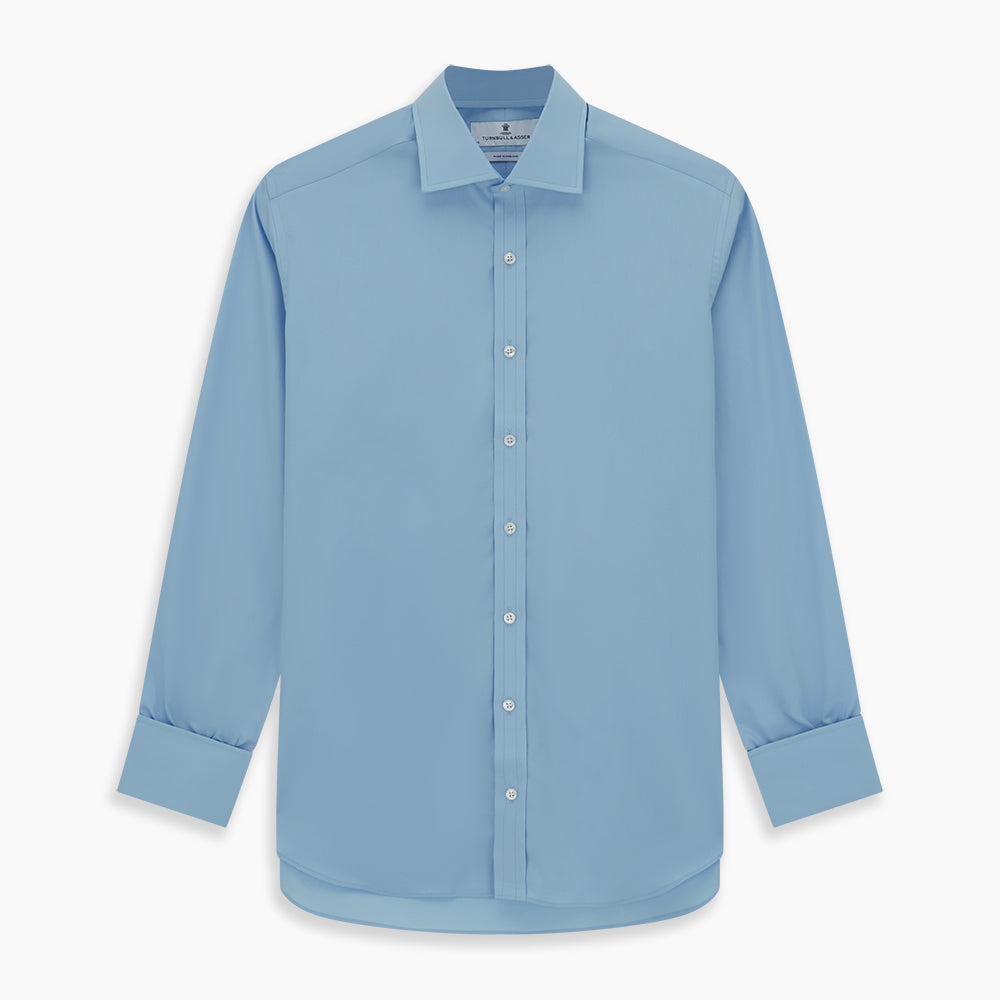Dr. No Blue Cotton Shirt With Cocktail Cuff As Seen On James Bond
