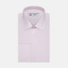 Pink Cotton Shirt with T&A Collar and Double Cuffs