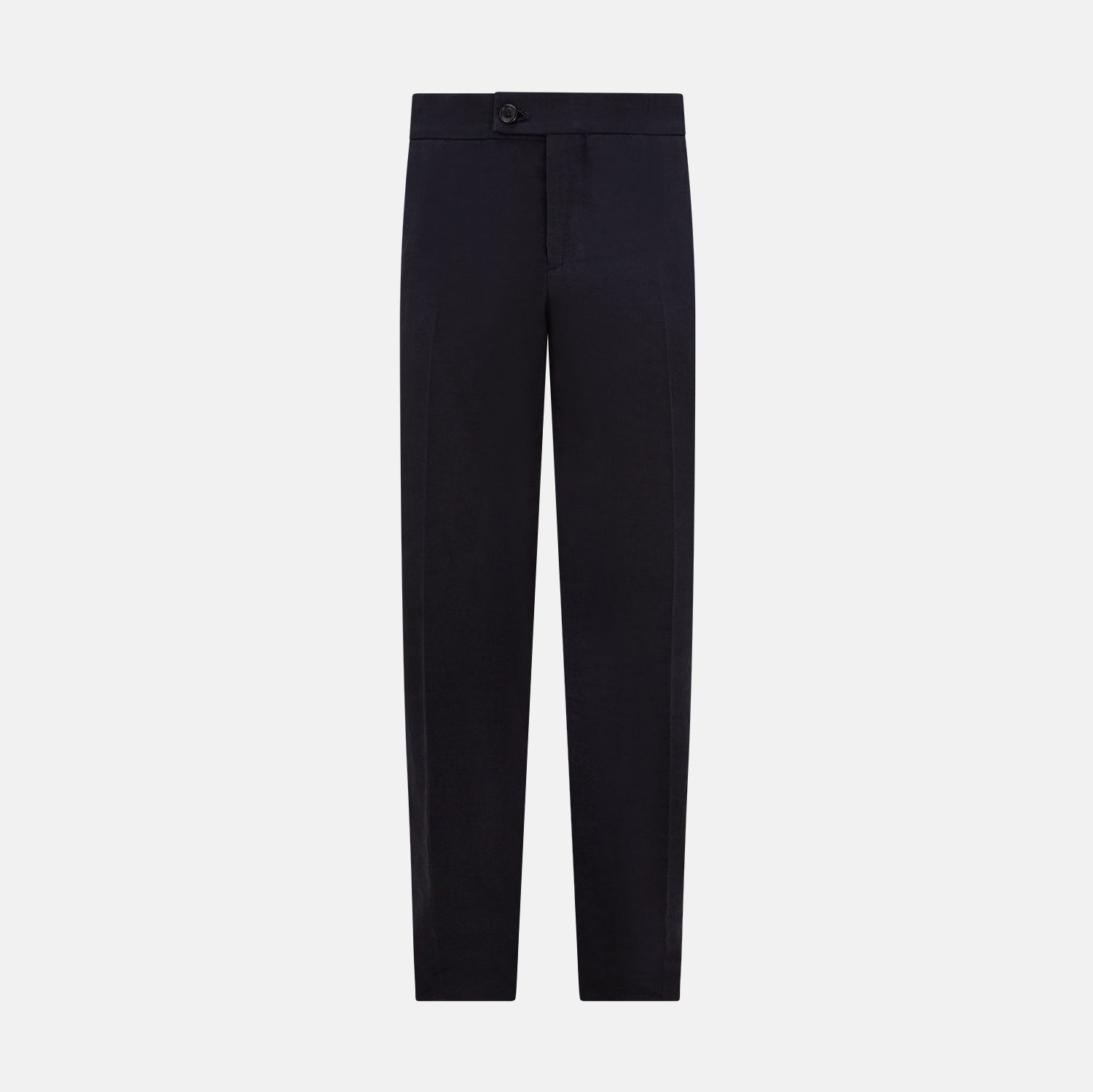 Navy Linen Blend Henry Trousers