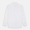 White Herringbone Tailored Fit Shirt With Kent Collar