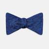 Electric Blue Motif Silk Bow Tie