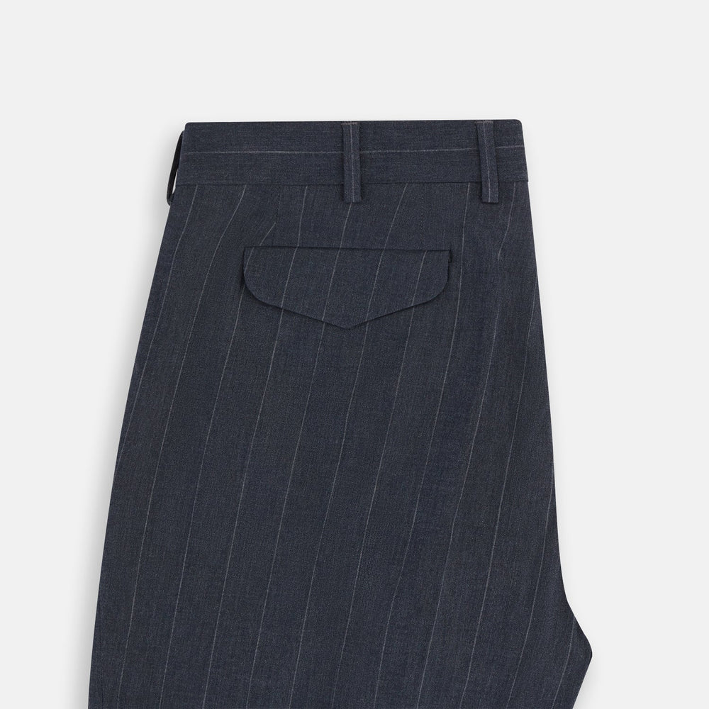 Navy Striped Edmund trousers