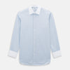 Sky Blue Hairline Multi Stripe Shirt with Constrast T&A Collar and Cuffs