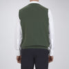 Green V-Neck Cashmere Slipover