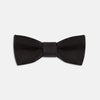 Black Batwing Satin Bow Tie