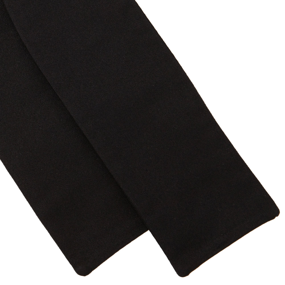 Black Batwing Satin Bow Tie