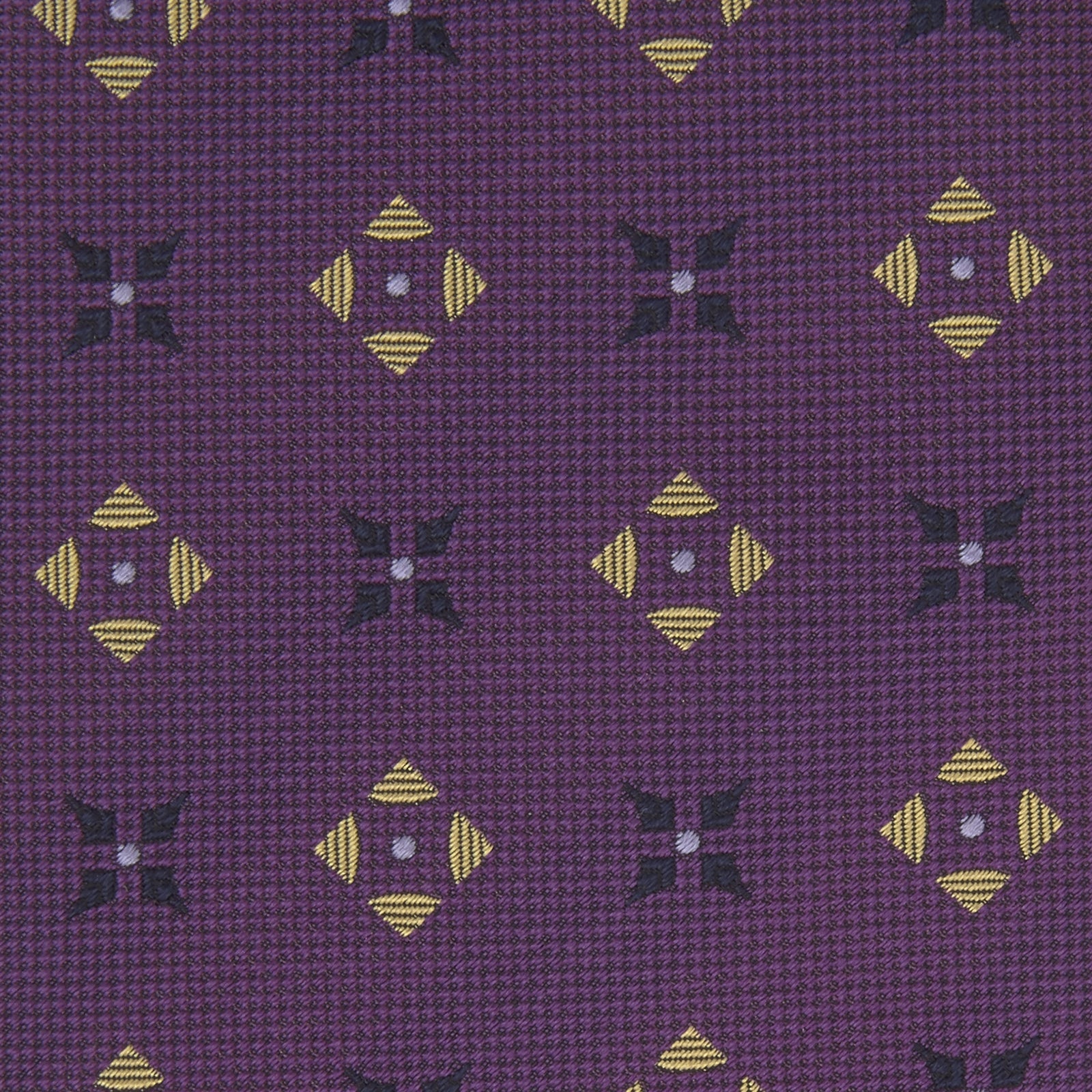 Purple Crosses Silk Tie