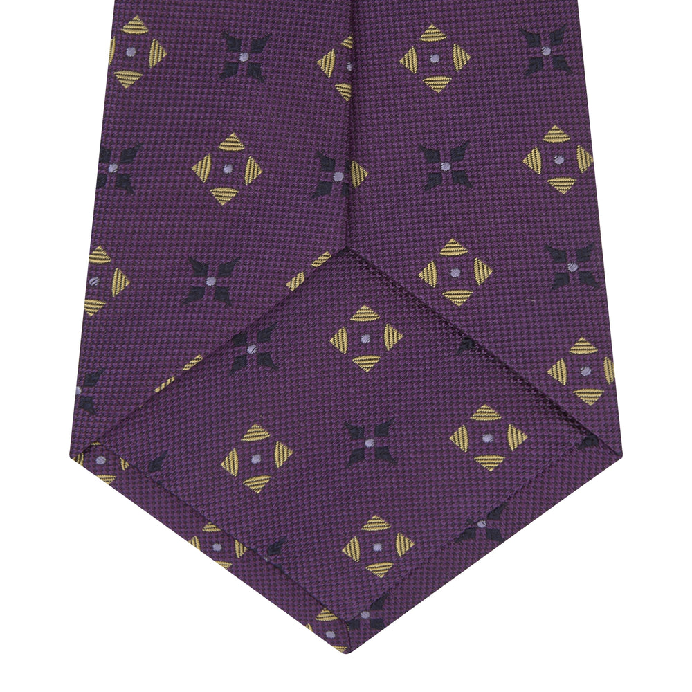Purple Crosses Silk Tie