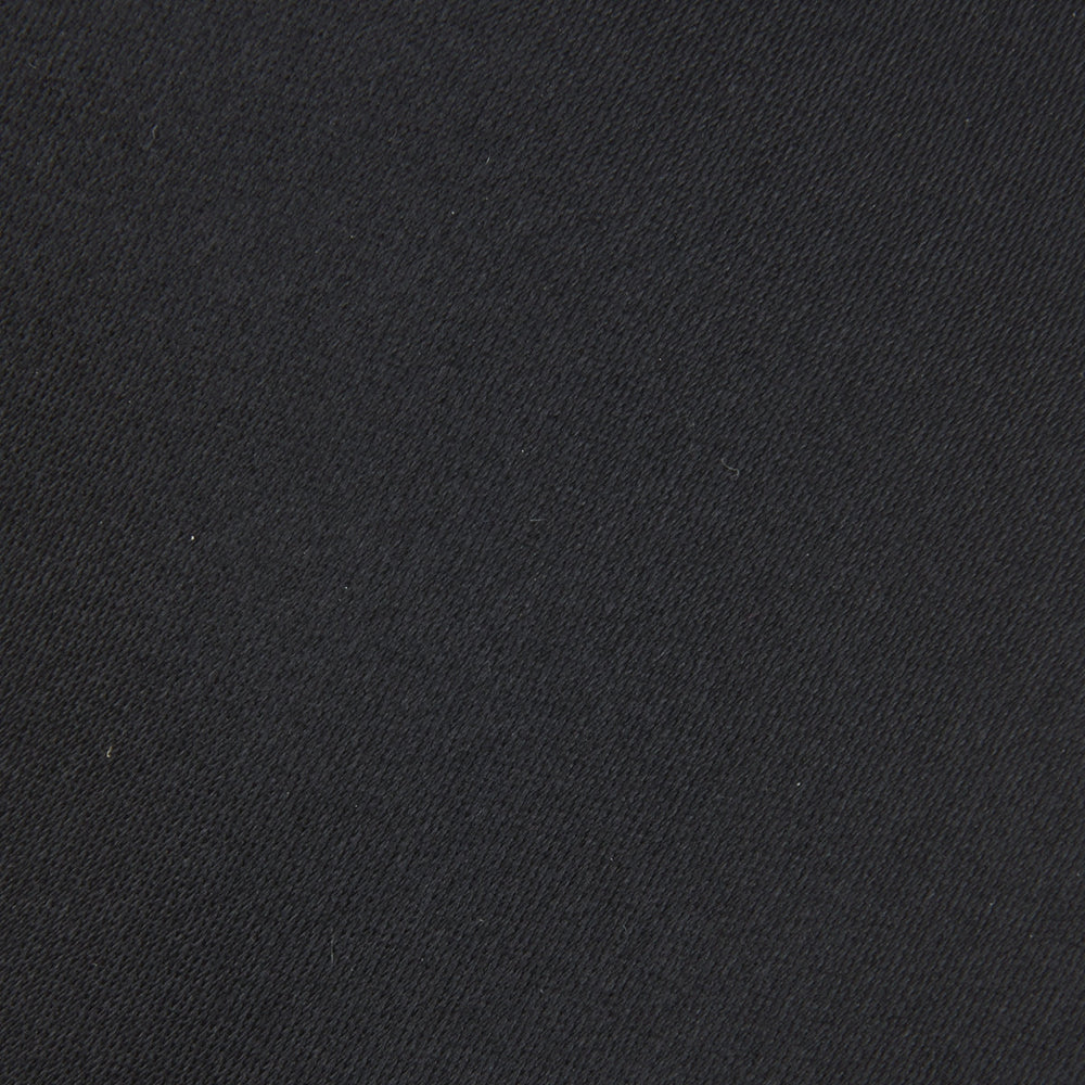 Slim Black Plain Satin Silk Tie