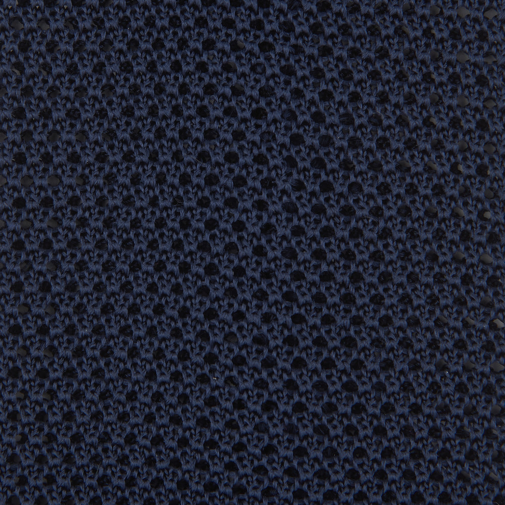 Navy Knitted Silk Tie