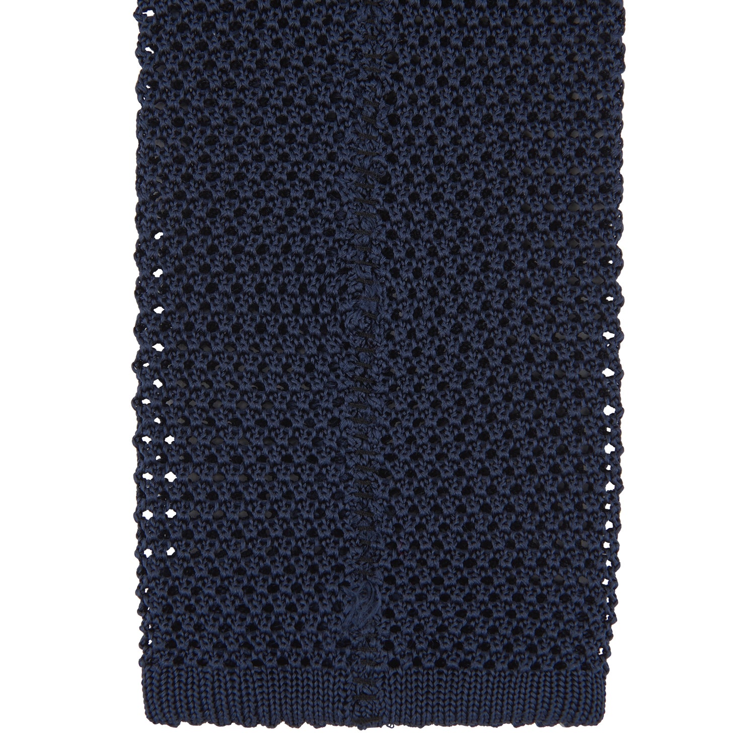 Navy Knitted Silk Tie