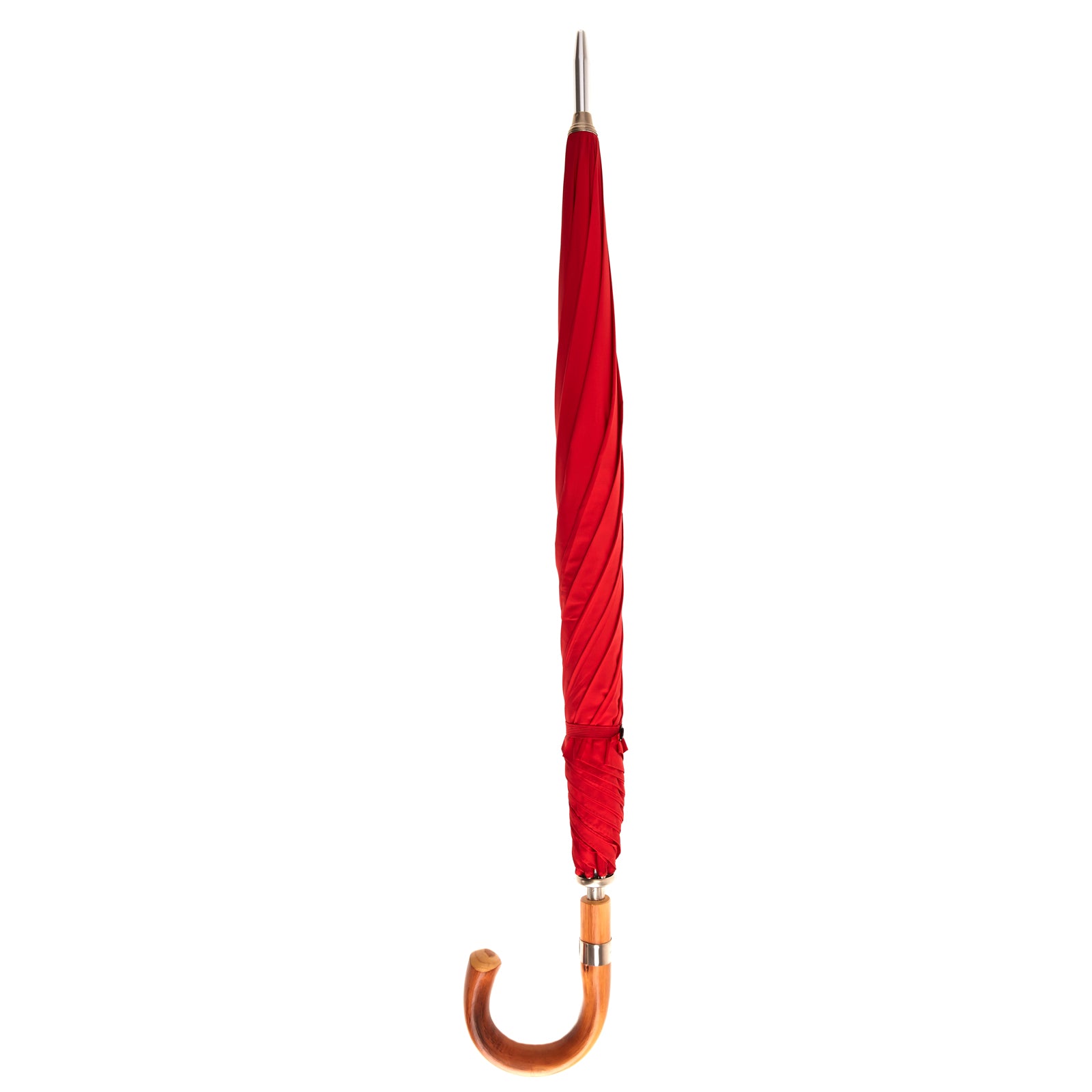 Red Umbrella with Chestnut Crook