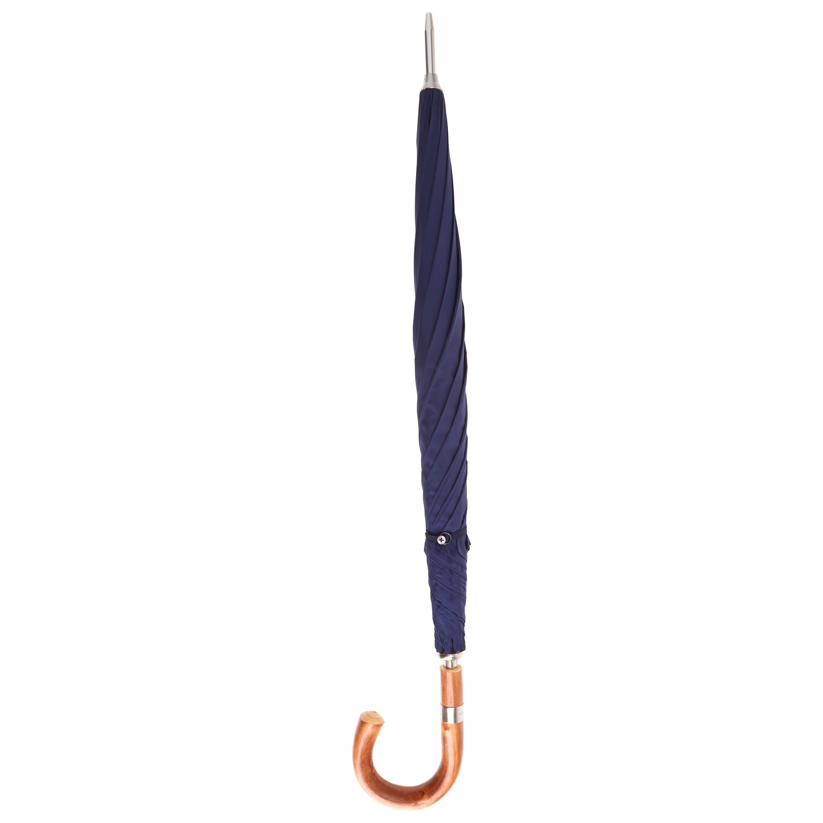 Navy Umbrella with Chestnut Crook
