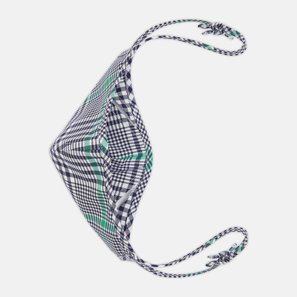Exclusive Navy & Green Archive Check Superfine Cotton Commuter Mask With 3 Viroformula™ Filters