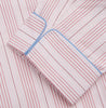 Pink And White Stripe Twill Cotton Pyjama Set