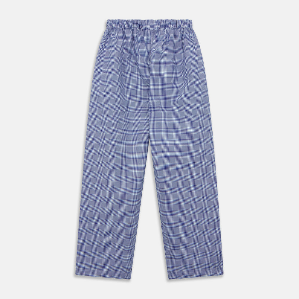 Navy Check Cotton Pyjama Trousers