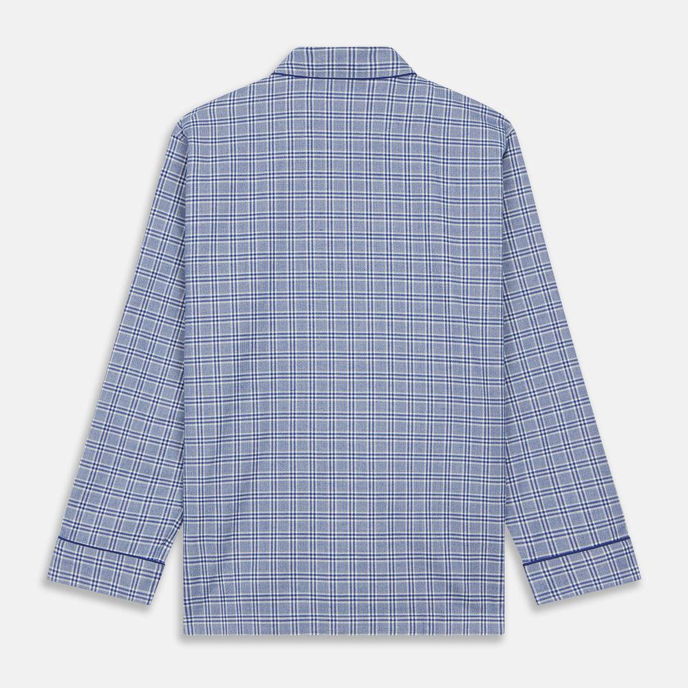 Blue Check Modern Cotton Pyjama Set