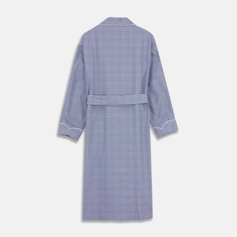 Navy Check Cotton Gown