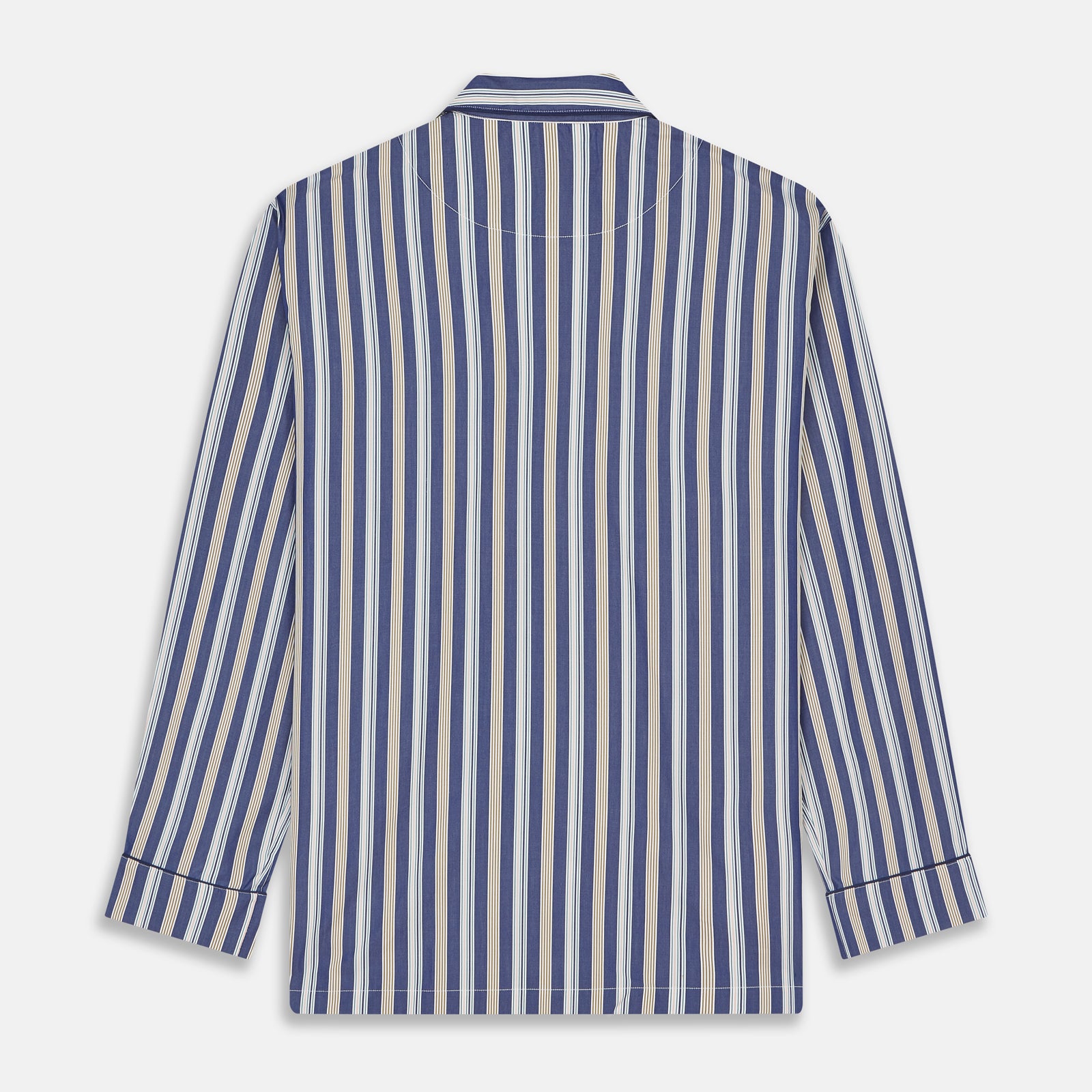 Blue Multi Stripe Cotton Modern Pyjama Set
