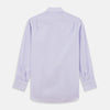 Purple Hairline Stripe Regular Fit Twill Shirt with T&A Collar and Double Cuffs