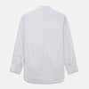 Grey Multi Stripe Regular Fit Twill Shirt with T&A Collar and Double Cuffs