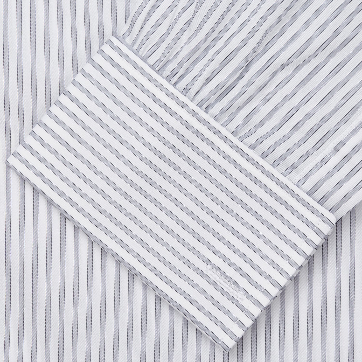 Grey Multi Stripe Regular Fit Twill Shirt with T&A Collar and Double Cuffs