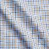 Blue, Orange & Navy Check Regular Fit Shirt with T&A Collar and 3 Button Cuffs