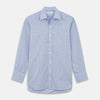 Blue, Purple & Green Check Regular Fit Shirt with T&A Collar and 3 Button Cuffs