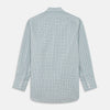 Green, Navy & Pink Check Regular Fit Shirt with T&A Collar and 3 Button Cuffs