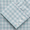Green, Navy & Pink Check Regular Fit Shirt with T&A Collar and 3 Button Cuffs