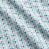 Green, Navy & Pink Check Regular Fit Shirt with T&A Collar and 3 Button Cuffs