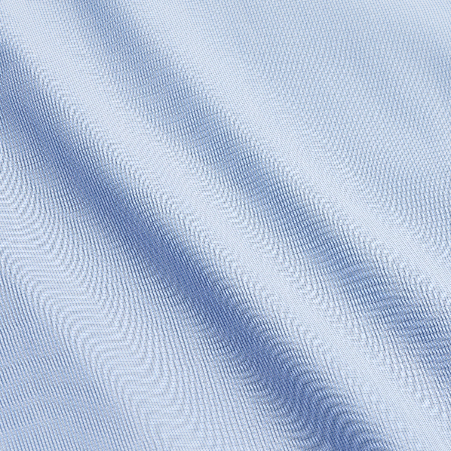 Mid Blue Micro-Check Regular Fit Shirt with White T&A Collar and Double Cuffs