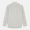 Green Multi Stripe Tailored Fit Shirt with Kent Collar and 2 Button Cuffs
