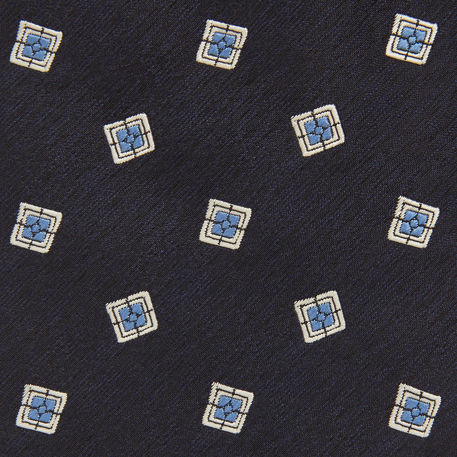 Navy Multi Geo Silk Tie