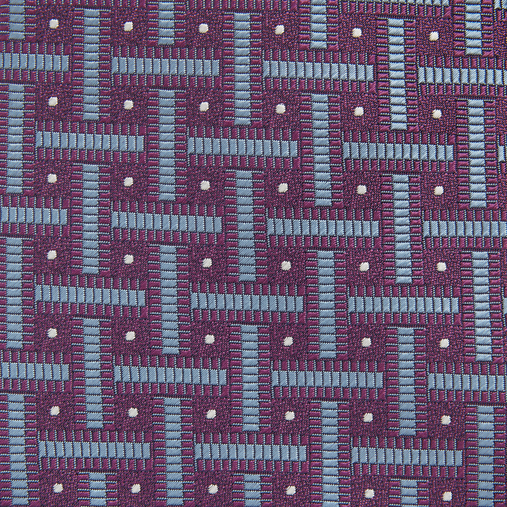 Purple & Navy Cross Silk Tie