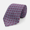 Purple & Navy Cross Silk Tie