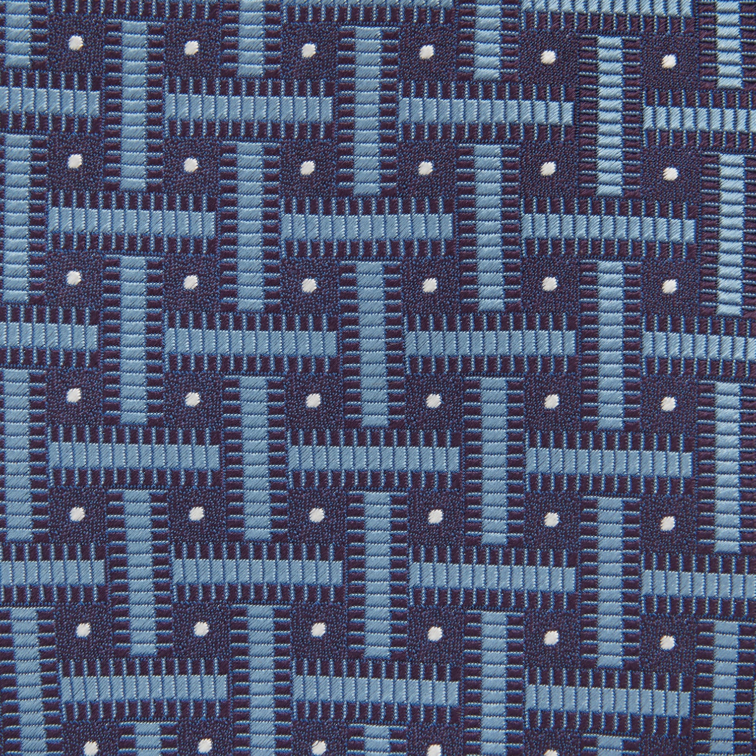 Navy & Blue Cross Silk Tie