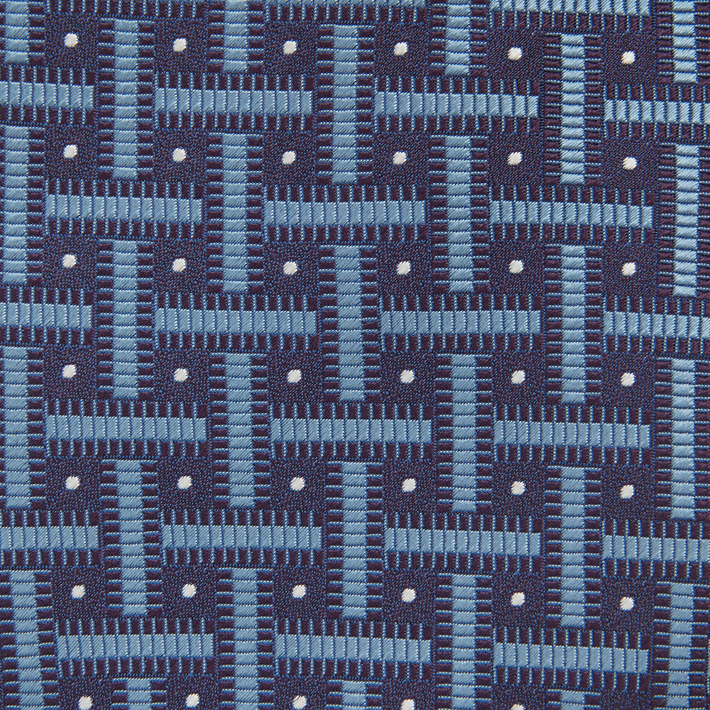 Navy & Blue Cross Silk Tie