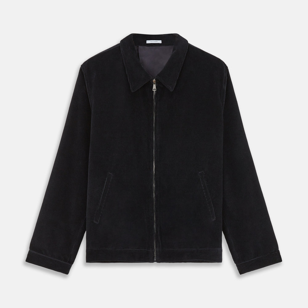 Navy Cord Albi Harrington Jacket