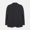 Navy Cashmere Blend Henley Blazer