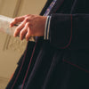 Navy Linen & Cotton Cord Gown